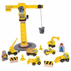 Best Sale ✔️ Bigjigs Big Crane Construction Set ????