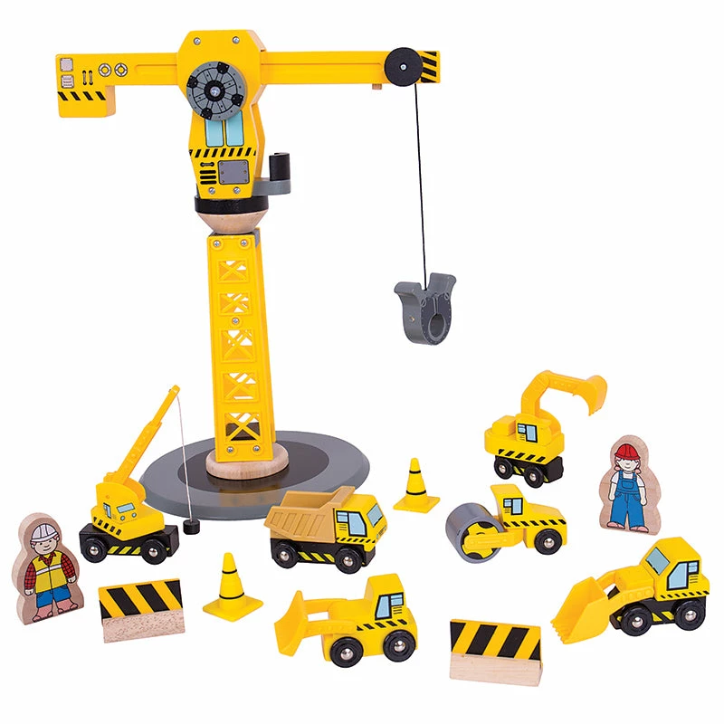Best Sale ✔️ Bigjigs Big Crane Construction Set ????