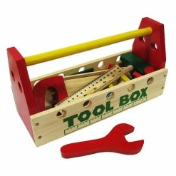 Discount ???? Fun Factory Wooden Tool Box With Tools ????
