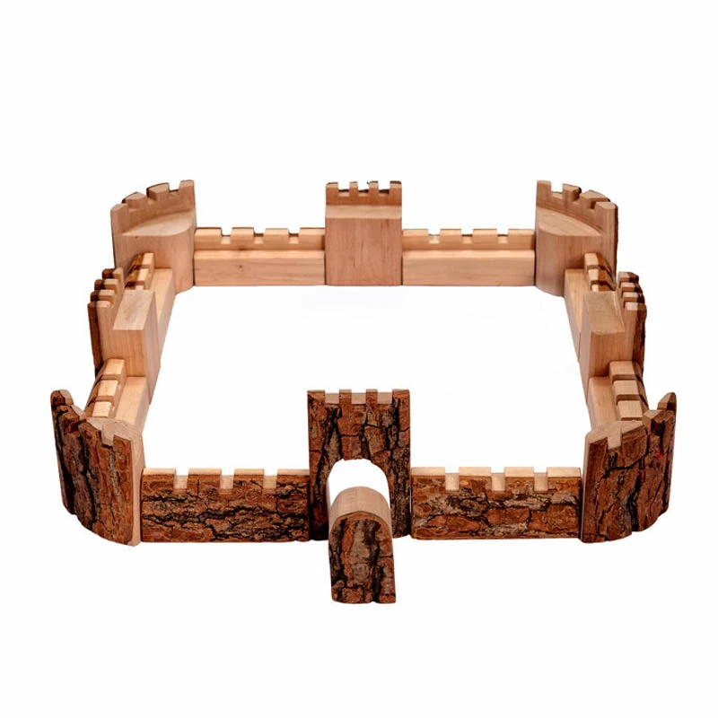 Deals ✔️ Magic Wood Natural Wood Castle Blocks 16pc Set ????