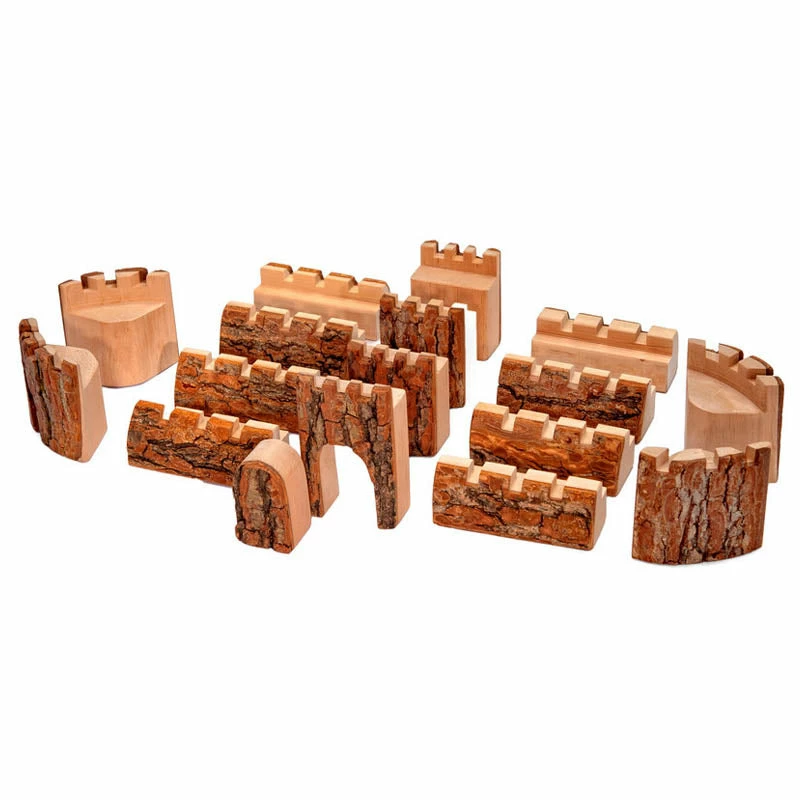 Deals ✔️ Magic Wood Natural Wood Castle Blocks 16pc Set ???? - Image 2