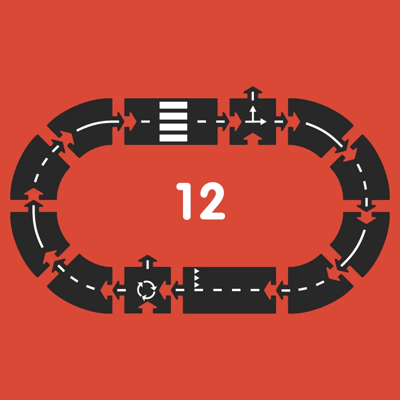 New ???? Way To Play Rubber Road Ringroad Set 12pc ???? 5 New ???? Way To Play Rubber Road Ringroad Set 12pc ???? - Image 3