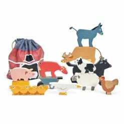 Best Sale ???? Tender Leaf Toys Stacking Farmyard Animals With Bag ????
